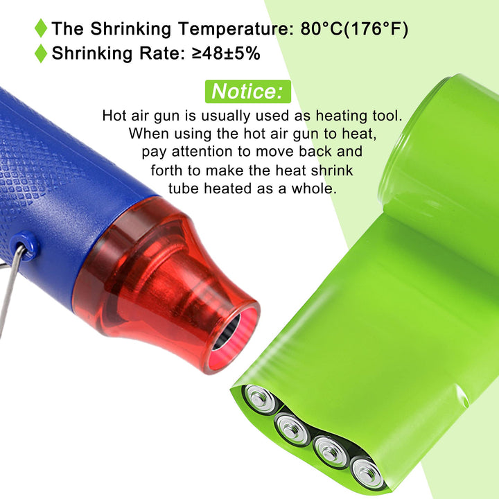 MECCANIXITY Battery Wrap PVC Heat Shrink Tubing 55mm Di