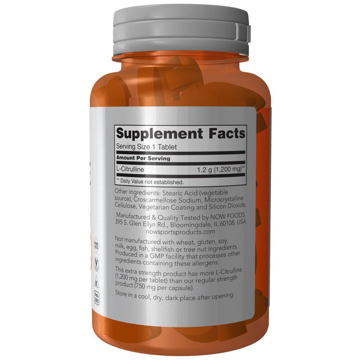 NOW Foods Sports Nutrition, L-Citrulline, Extra Strengt