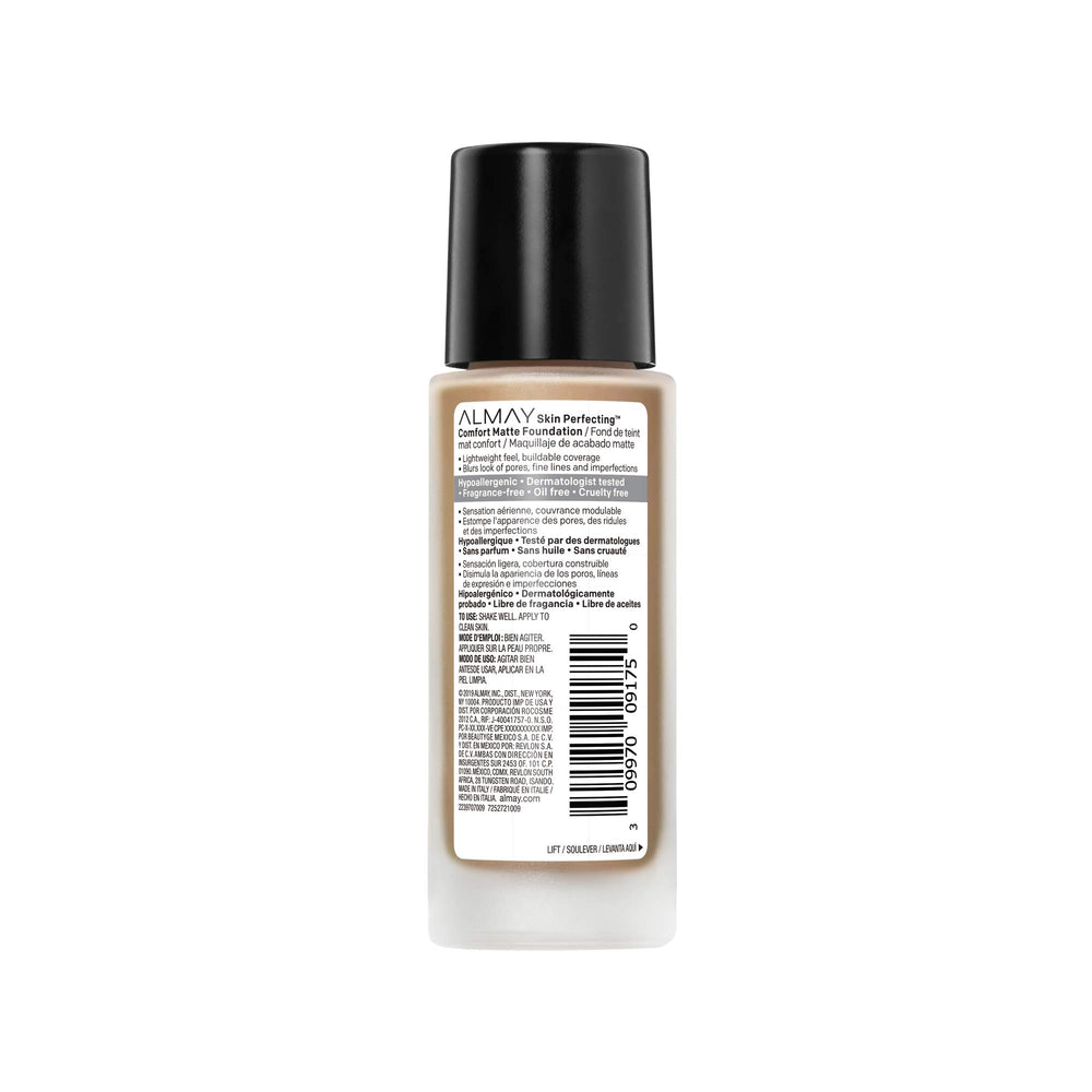 Skin Perfecting Comfort Matte Foundation, Hypoallergenic, Cruelty Free, -Fragrance Free, Dermatologist Tested Liquid Makeup, Neutral Toasty Beige, 1 Fluid Ounce