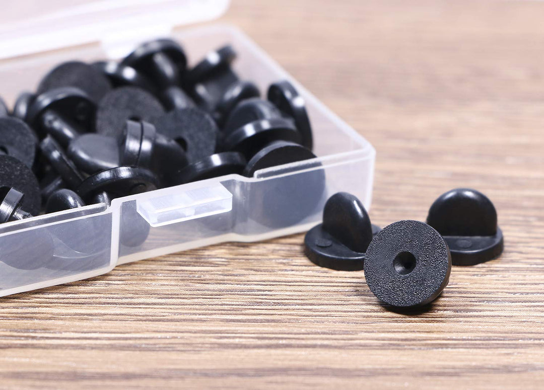 Shapenty Clutch PVC Rubber Pin Backs Keepers Replacemen