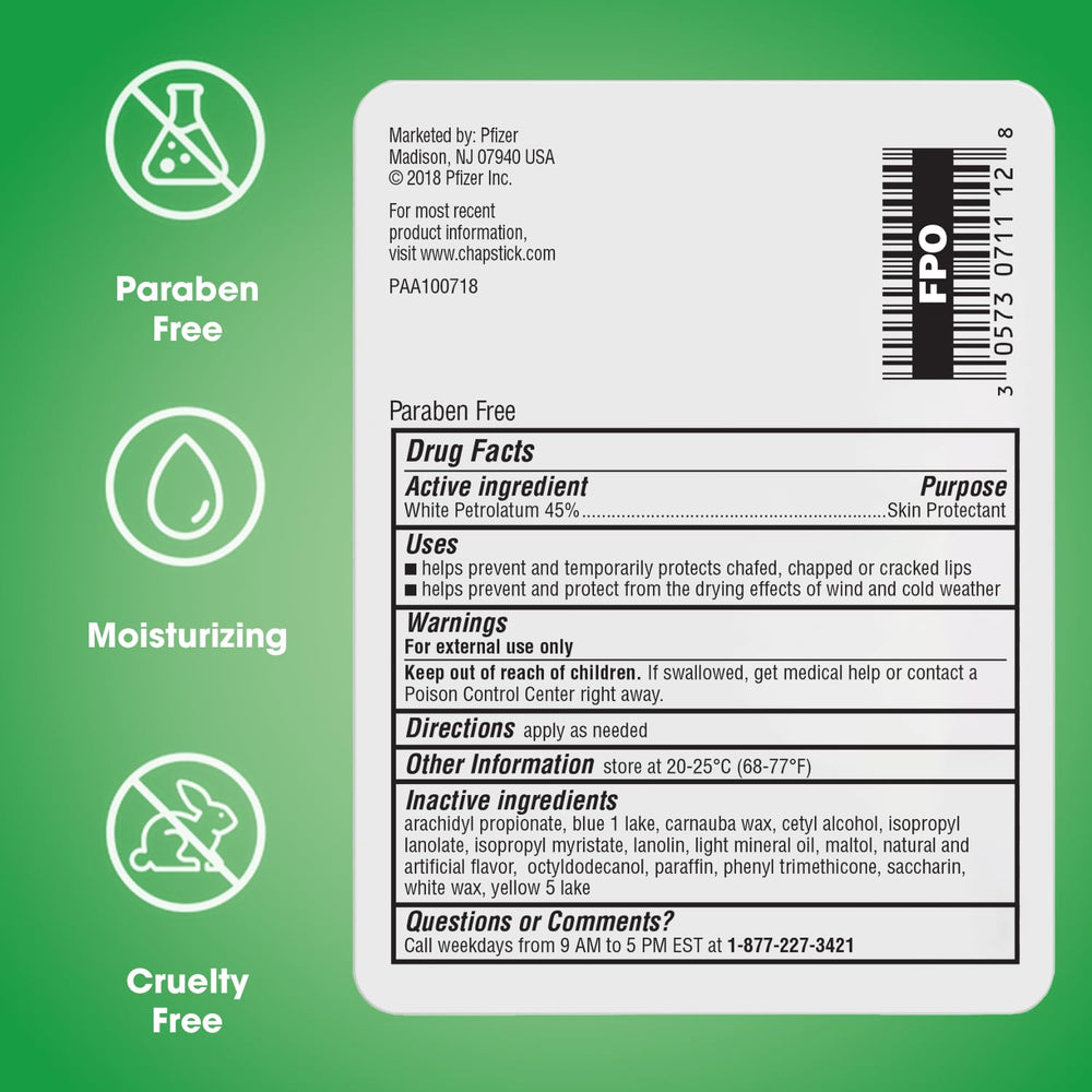 ChapStick Classic Skin Protectant Lip Balm Tube