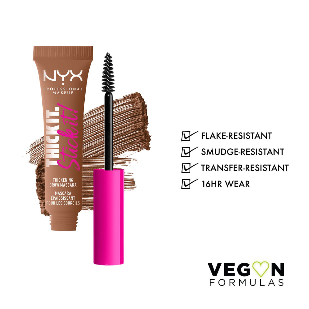 PROFESSIONAL MAKEUP Thick It Stick It Thickening Brow Mascara, Eyebrow Gel - Auburn
