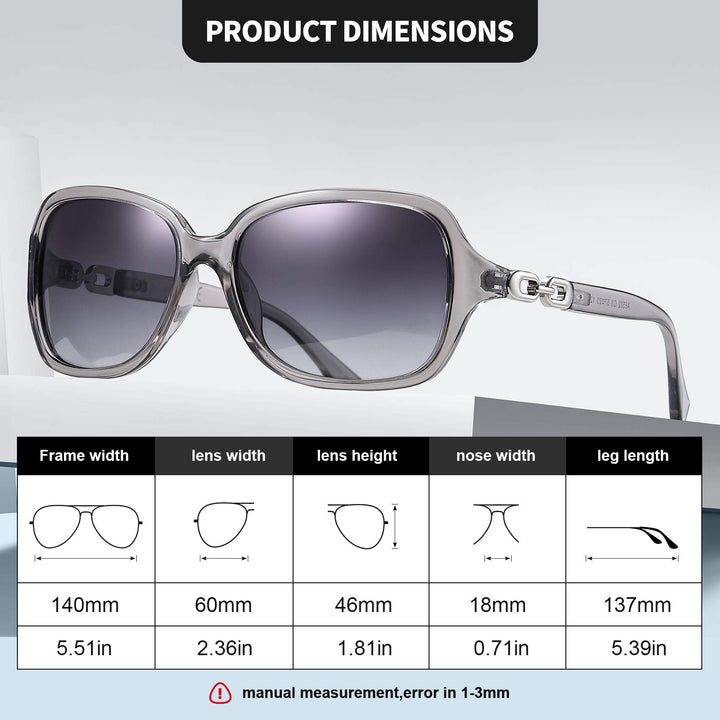 AOMASTE Retro Square Polarized Sunglasses for Women UV4