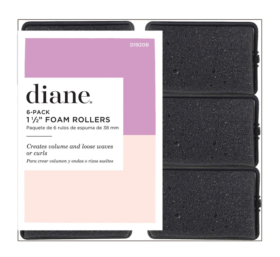 Foam Rollers, Black, 1.5, 6/bag