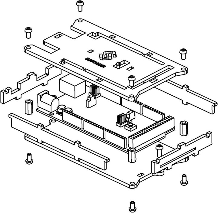 2560 Case Enclosure Transparent Gloss Acrylic Computer Box Compatible with Arduino Mega 2560 Rev3 R3, Genuino Mega 2560 Rev3 (Mega 2560 Board not Included)