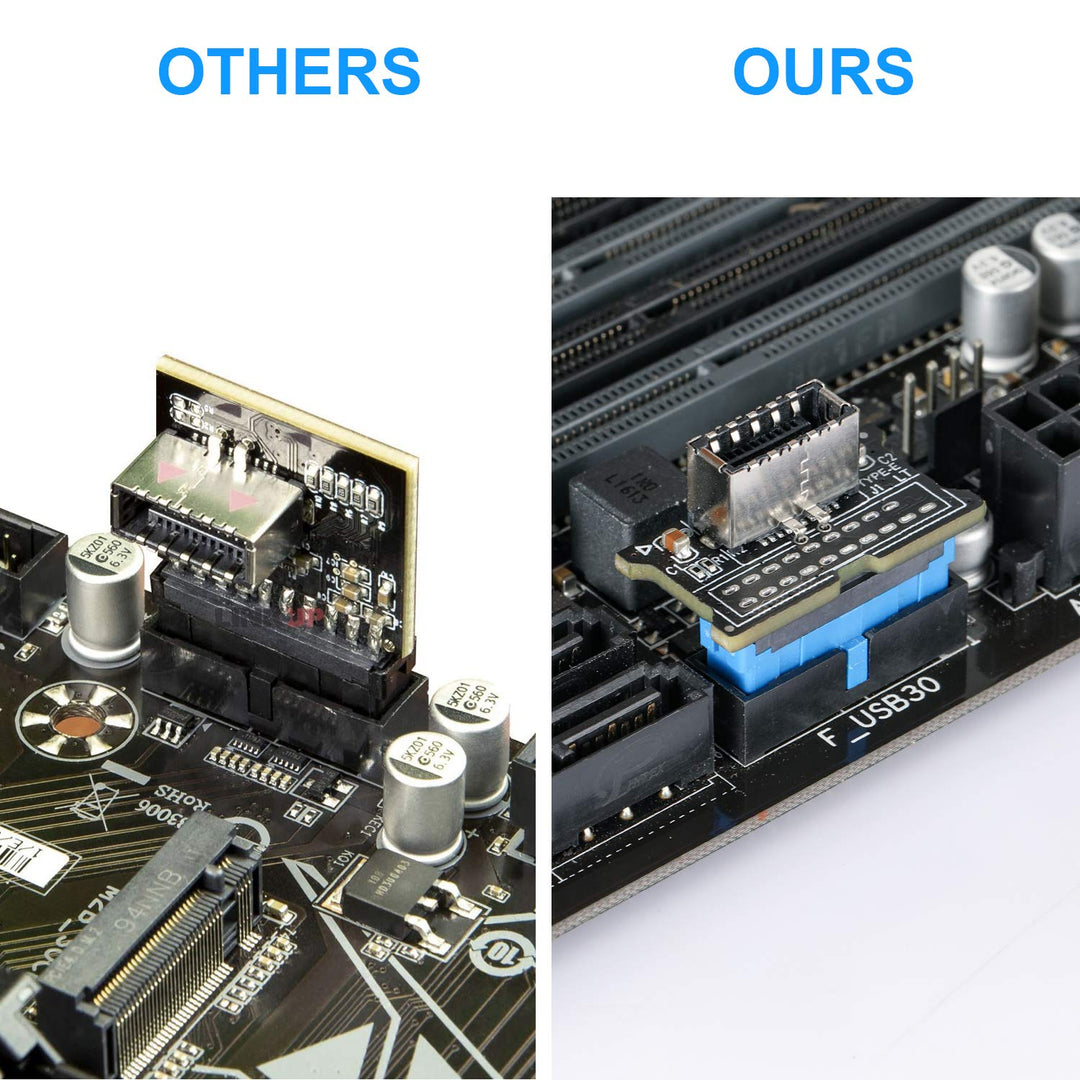 Computer Mainboard USB 3.0 Front 19PIN to 3.1 Type-C Front Panel Header Type-E Adapter 20 to 19 Pin Expansion Card