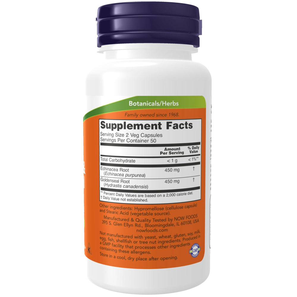 NOW Supplements, Echinacea & Goldenseal Root, 225/2
