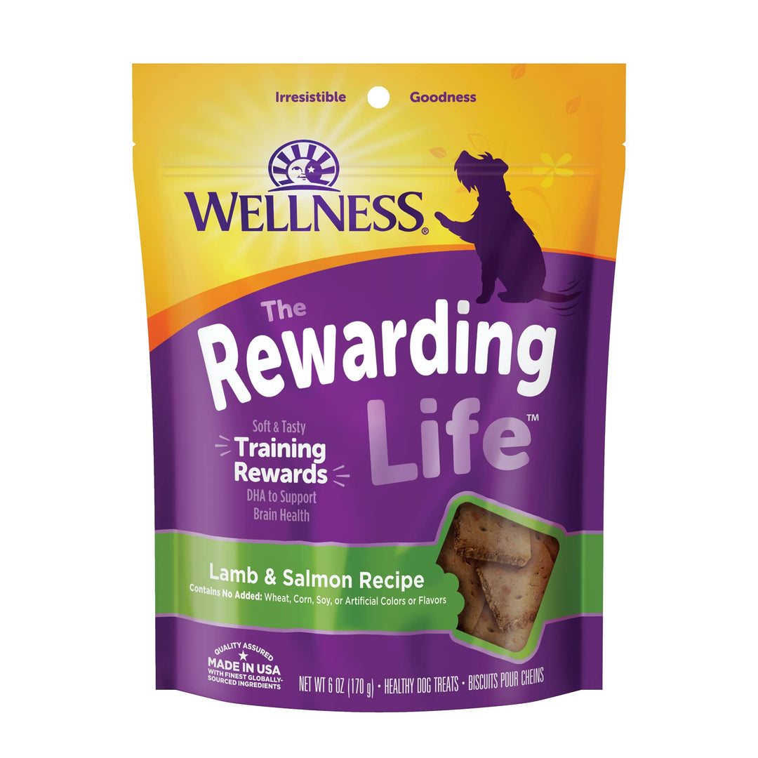 Rewarding Life Dog Treats, Natural, Training Treat, Grain Free, Soft Lamb &amp; Salmon (6 Ounce bag)