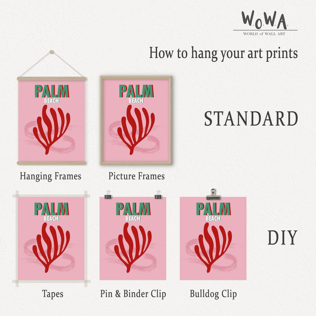 W.O.W.A- Set of 6 Preppy Room Decor Aesthetic | Preppy Decor | Preppy Stuff | Preppy Things (8x10, UNFRAMED)