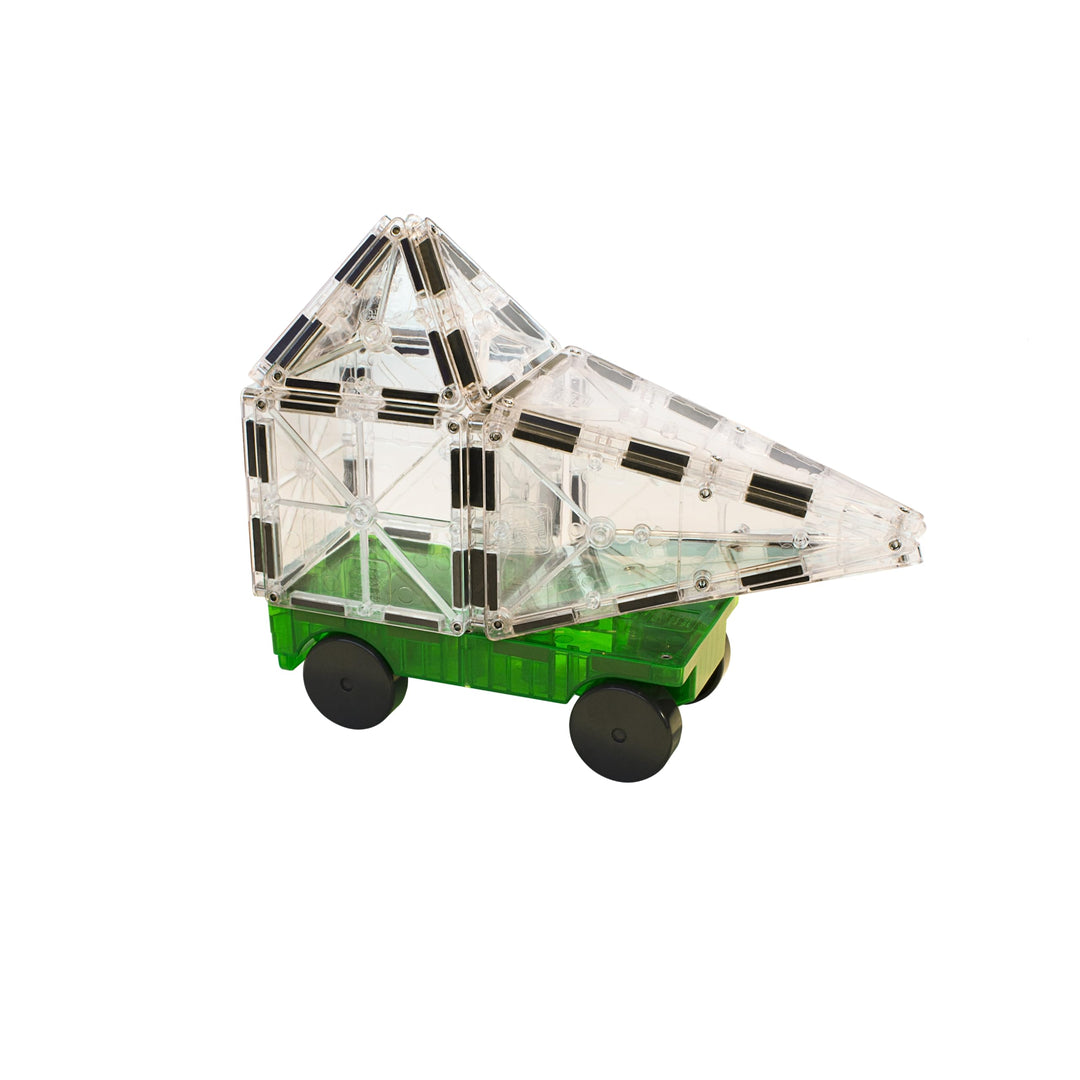 Cars – Green &amp; Yellow 2-Piece Magnetic Construction Set, The ORIGINAL Magnetic Building Brand