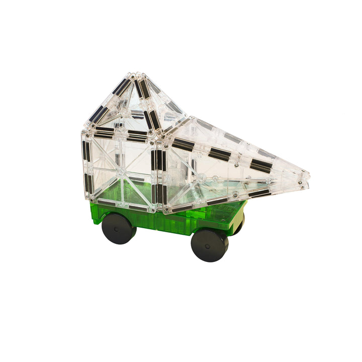 Cars – Green &amp; Yellow 2-Piece Magnetic Construction Set, The ORIGINAL Magnetic Building Brand