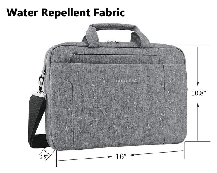 Laptop Bag 15.6 Inch Briefcase Shoulder Bag Water Repellent Laptop Bag Satchel Tablet Bussiness Carrying Handbag Laptop Sleeve for Women and Men-Grey