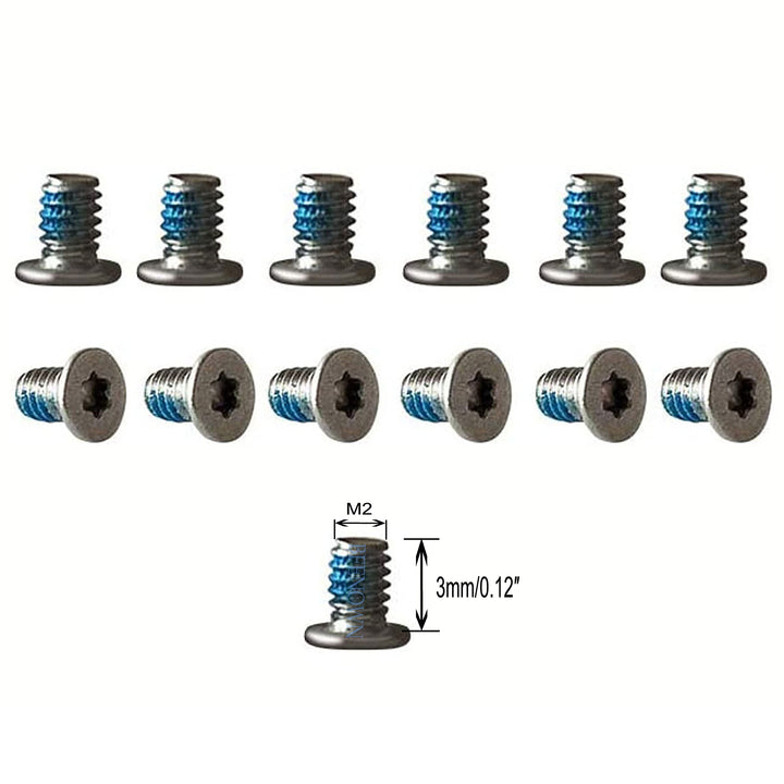 Replacement 12x M2x3mm Torx T5 Bottom Case Base Cover Screw for Dell XPS 13 9300 9305 9343 9350 9360 XPS 15 9530 9550 9560 9570 Precision M5510 5520 5530 5540, for Razer Blade,HP Envy 13