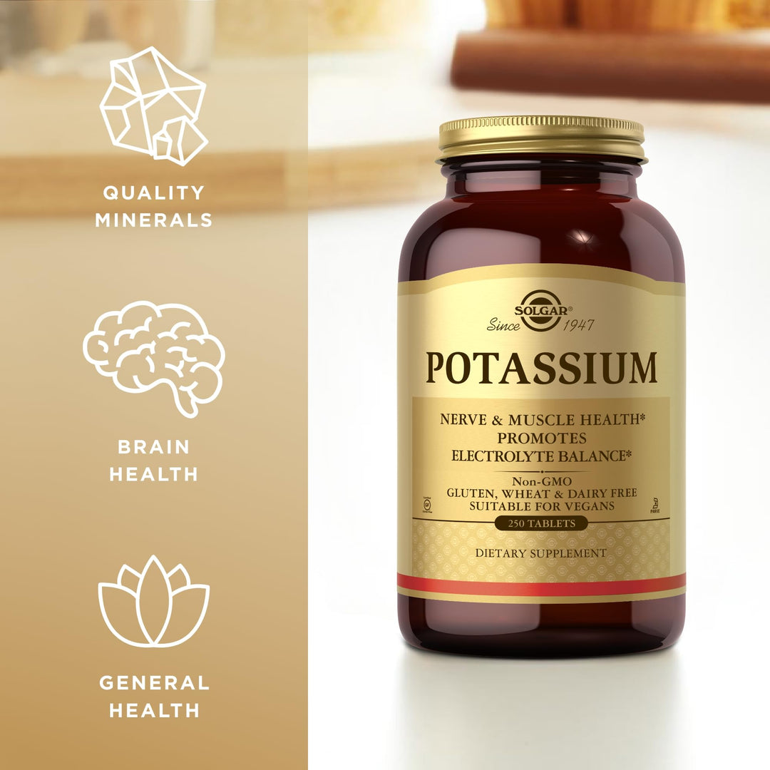 Solgar Potassium - 250 Tablets - Nerve &amp; Muscle