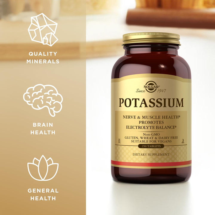 Solgar Potassium - 250 Tablets - Nerve &amp; Muscle