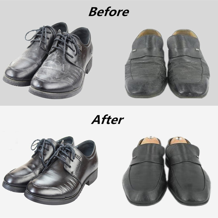 Shoe Care Kit Travel Shoes Shine Brush Polish Kit with PU Leather Sleek Elegant Case 10-Piece