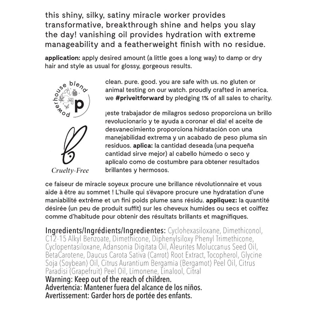 Prive Vanishing Oil # 39 - 4.2 oz