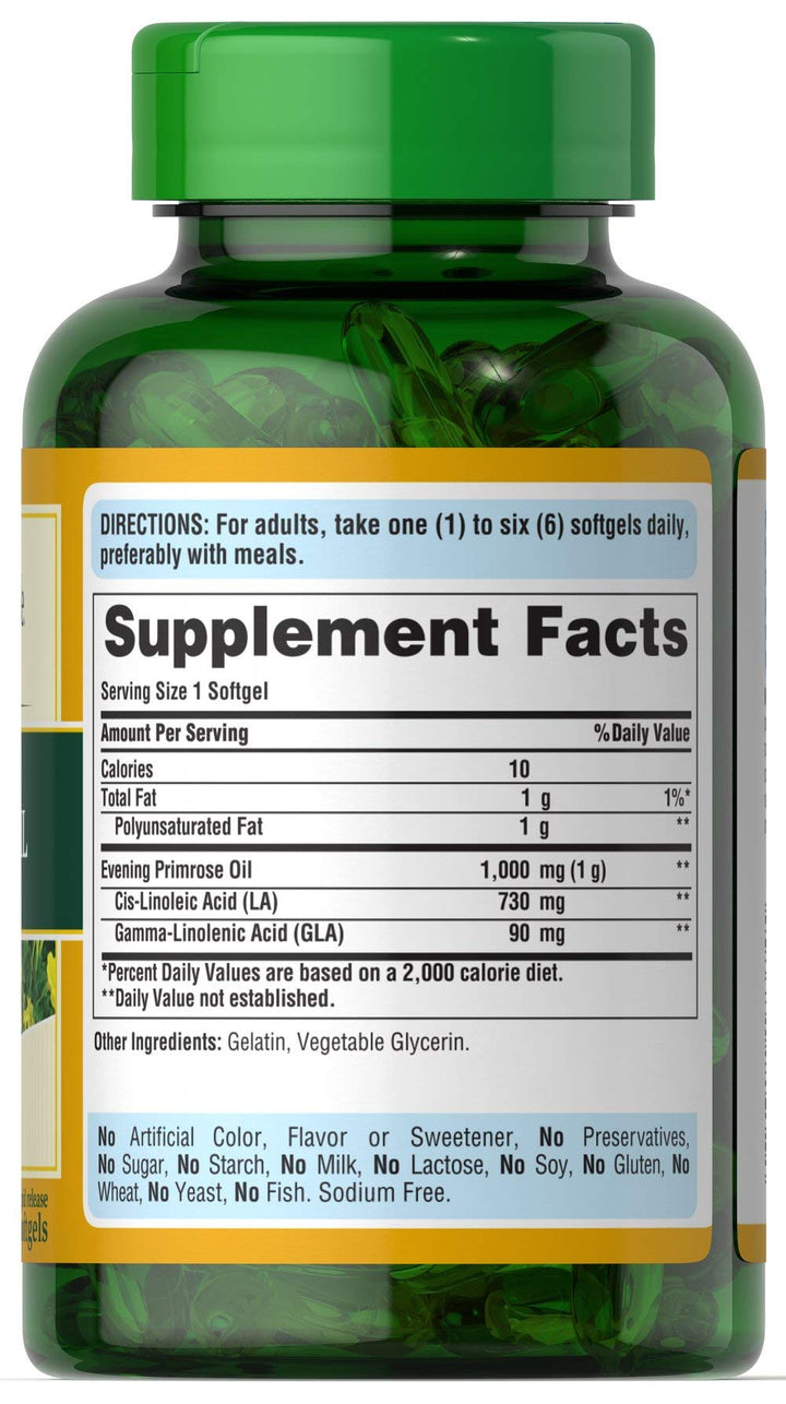 Puritans Pride Evening Primrose Oil 1000 Mg With Gla, 1