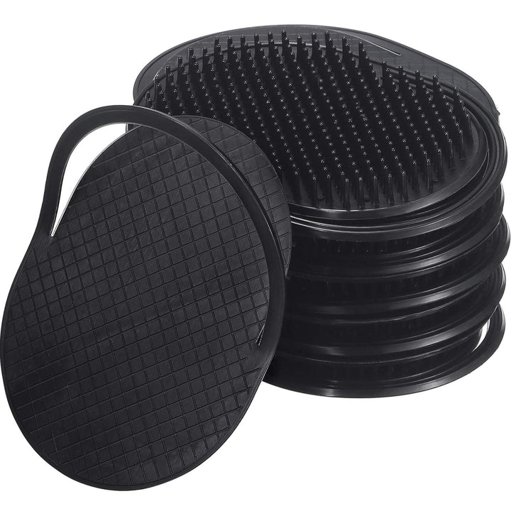 BBTO 12 Pieces Pocket Palm Combs, Soft Portable Pocket Brush, Shampoo Comb, Massager Hair Brush.