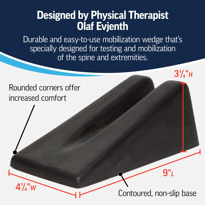 Original Norsk Mobilization Wedge - Physical Therapy Wedge for Testing, Mobilization and Manipulation of the Spine - Use in Clinic or at Home