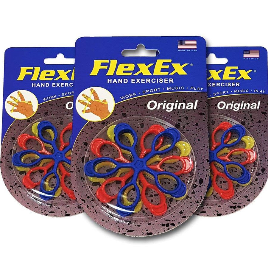 FlexEx Hand Exerciser - Triple Pack, Made In USA