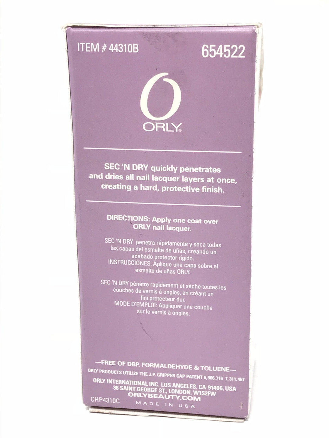Orly Sec&#39;n Dry Quick Deep-Dry Topcoat .6 fl oz (18 ml) by Orly