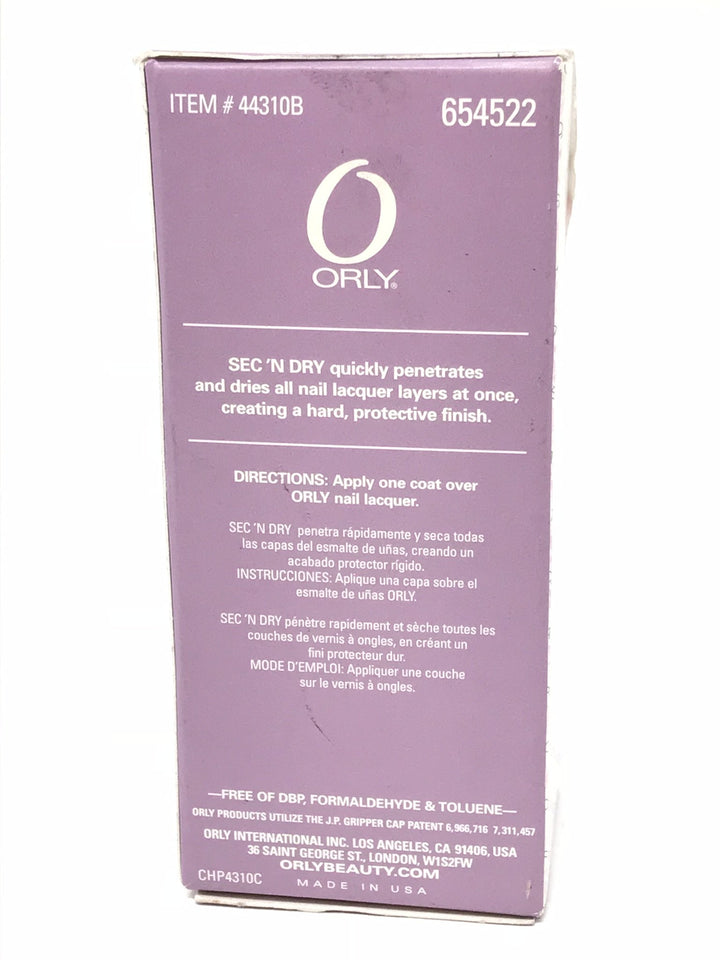 Orly Sec&#39;n Dry Quick Deep-Dry Topcoat .6 fl oz (18 ml) by Orly