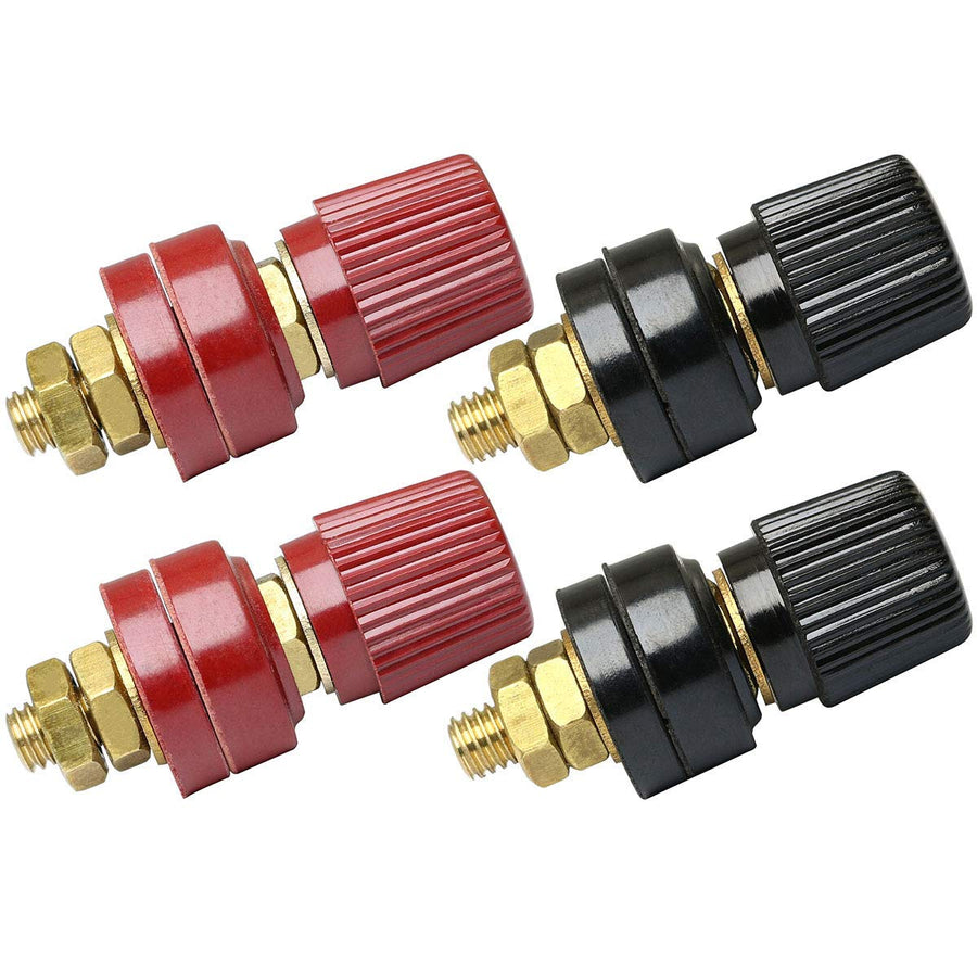 MEETOOT 4pcs 333 Pure Brass Terminal Binding Post M6 Co
