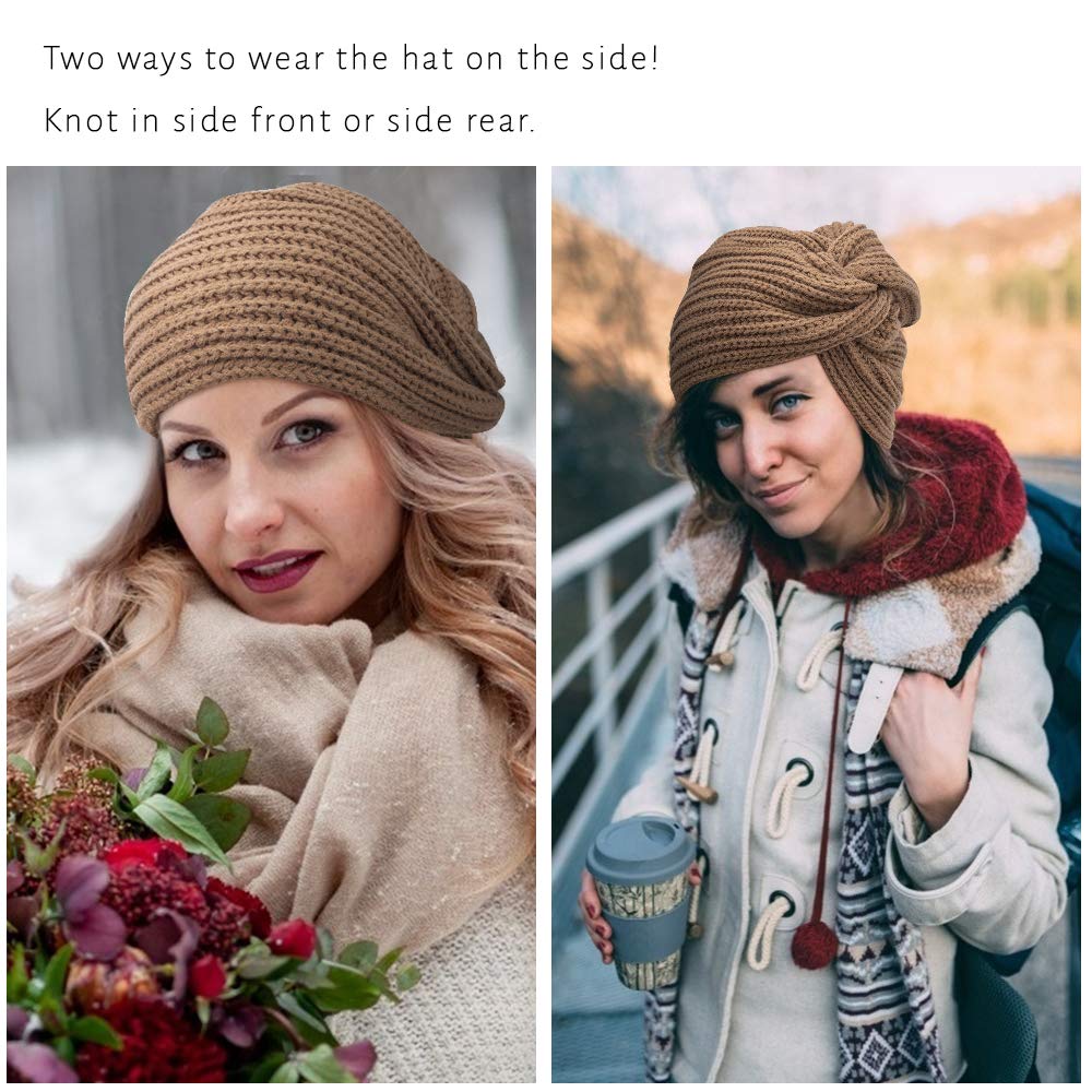 3pcs Womens Winter Hats, Beanie Hat for Women, Knit Hat