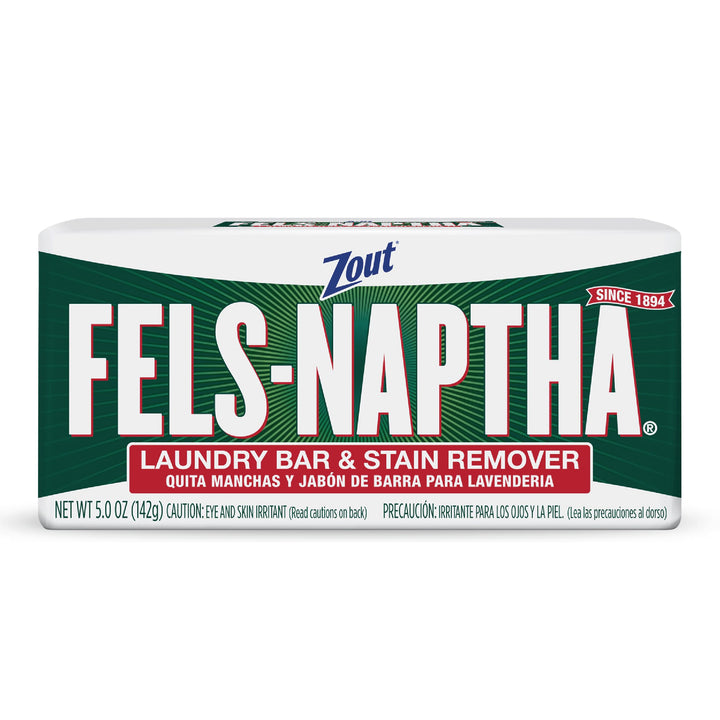 Zout Fels-Naptha Laundry Bar and Stain Remover, Tough Stain Removal, 5 Ounces
