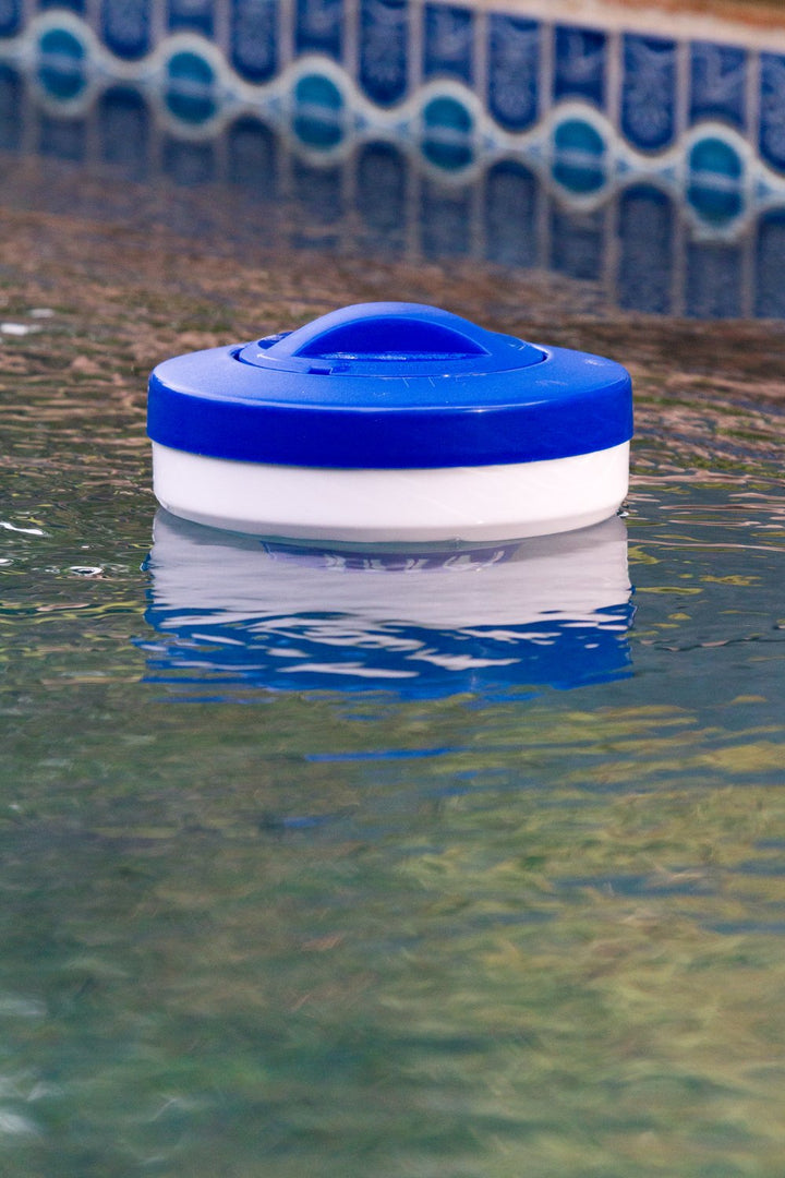 32155 Floating Swimming Pool Chlorine and Bromine Dispenser, Large, Blue