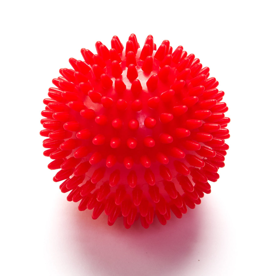 Black Mountain Products Deep Tissue Massage Ball with Spikes, Red