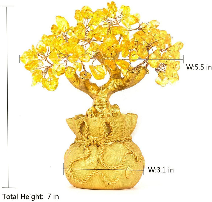 Feng Shui Money Tree Office Home Table Feng Shui Decoration Crystal Money Tree for Wealth and Good Luck