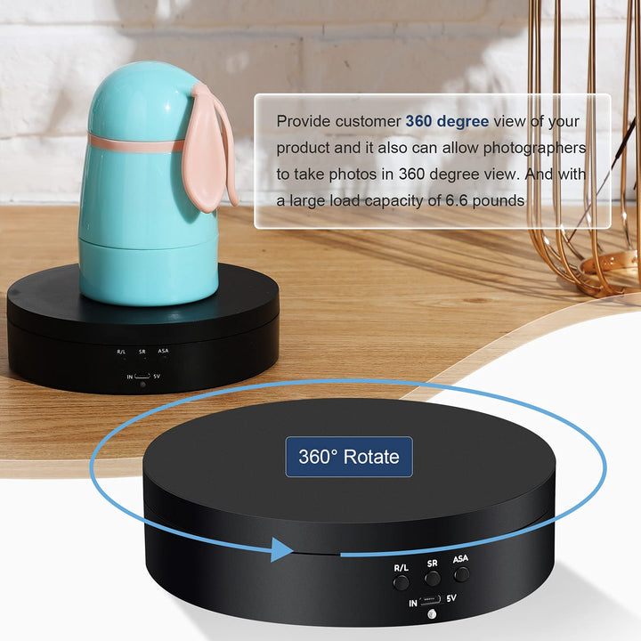Hicarer Rotating Display Stand 360 Degree Motorized Rot