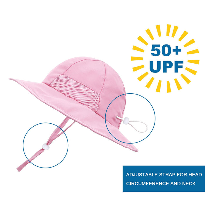 Pink Baby Sun Hat Kids Sun Hats with uv Protection for Girls Toddler Sun Hat Girl Sun Hat for Beach Swim Travel Pink 2-6 Years