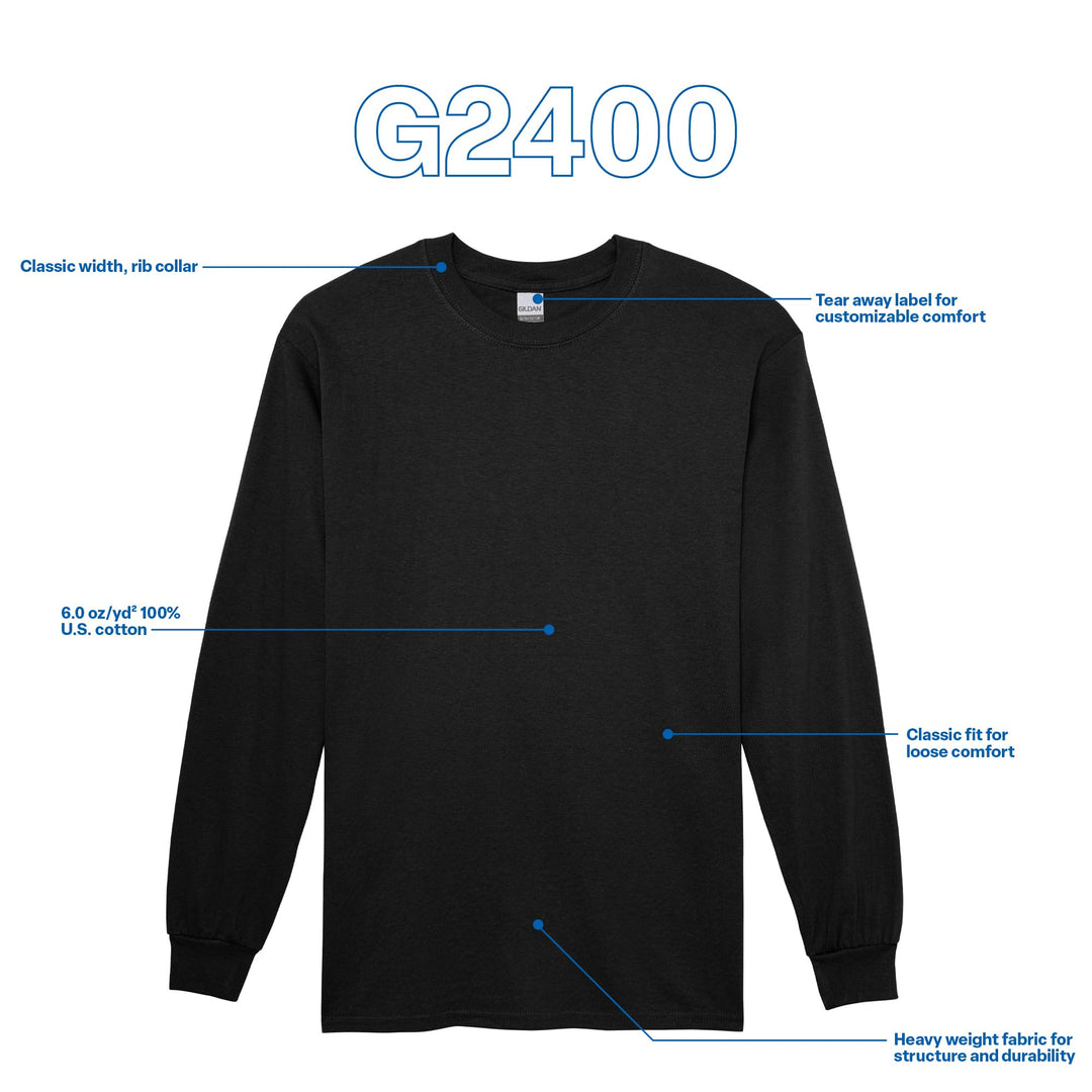 Gildan Men&#39;s Ultra Cotton Long Sleeve T-Shirt, 