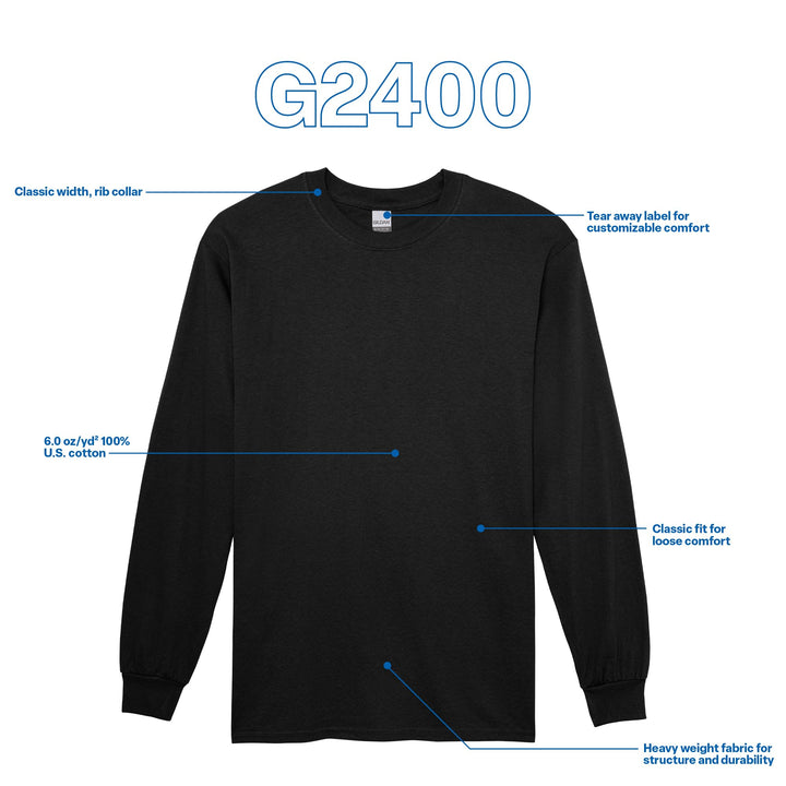 Gildan Men&#39;s Ultra Cotton Long Sleeve T-Shirt, 