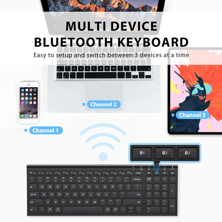 iClever BK10 Bluetooth Keyboard, Wireless Bluetooth Key