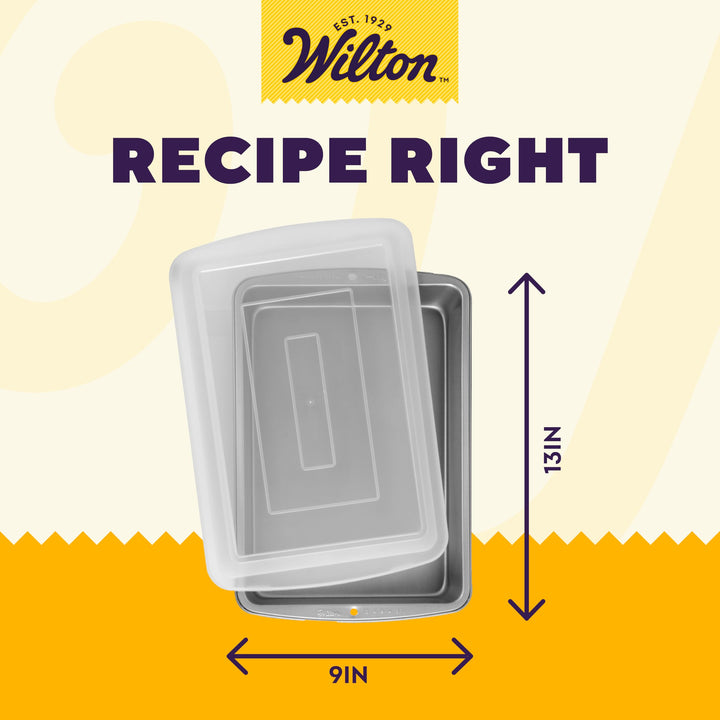 Recipe Right Non-Stick Baking Pan with Lid, 9 x 13-Inch, Steel