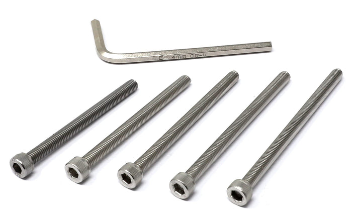 25 Pcs M5 x 60/65/70/75/80mm Thread Pitch 0.8 mm Stainless Steel 304 Hex Socket Head Cap Screws Bolts Assortment Kit