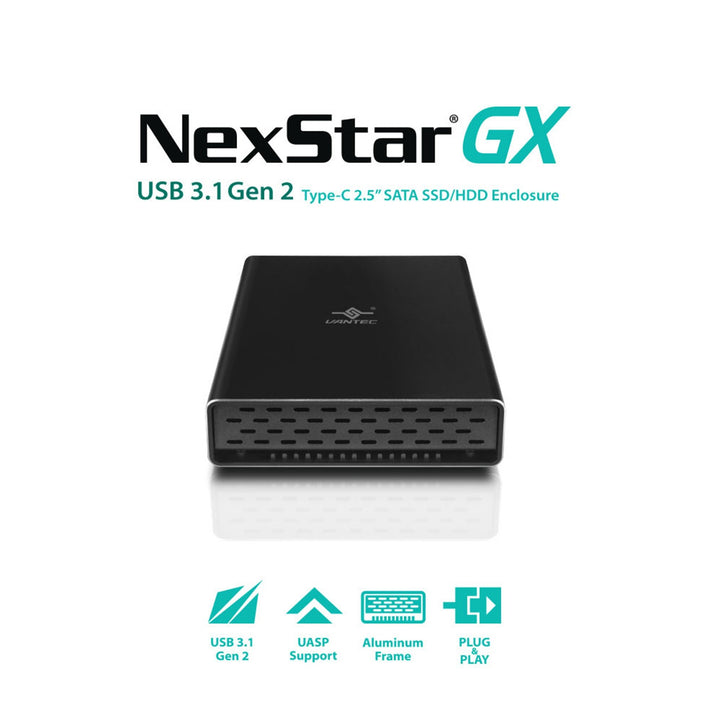 Vantec NexStar Gx USB 3.1 Gen 2 Type-C 2.5” SATA SSD/HD