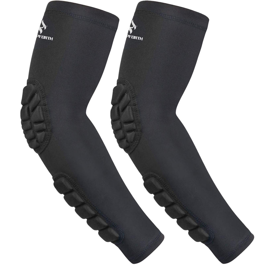 2PCS Padded Elbow Forearm Sleeves Compression Arm Protective Support