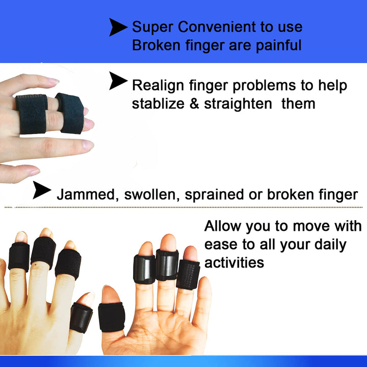 12 Pieces Buddy Finger Splints Wraps, Buddy Loops Broken Toe Wraps Finger Loops Tapes for Jammed and Broken Fingers