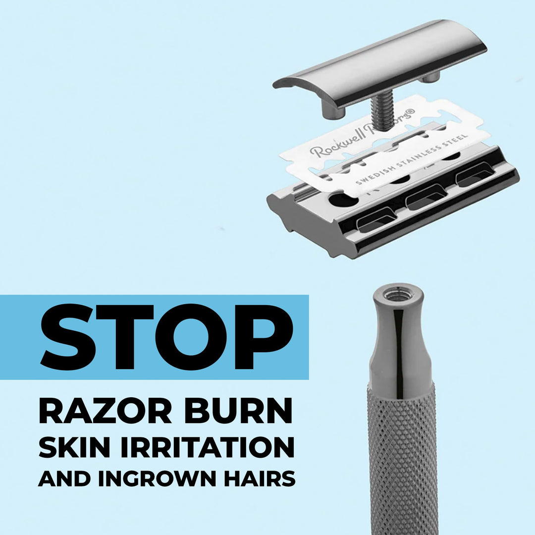 2C Razor with 5 Blades, 6 Piece Set, White Chrome | 2 Adjustable Shave Settings = TWO razors for the cost of ONE