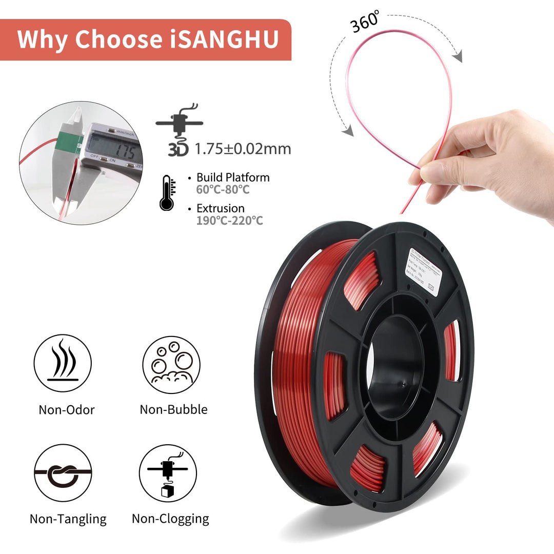 4Packs Gradient Silk PLA 3D Printer Filament Bundle, Multicolor Changing 1.75 PLA Filament Bundle with Silk Shiny Surface, 3D Printing Filament for Most 3D Printers 250G/0.55lb*4 Sets