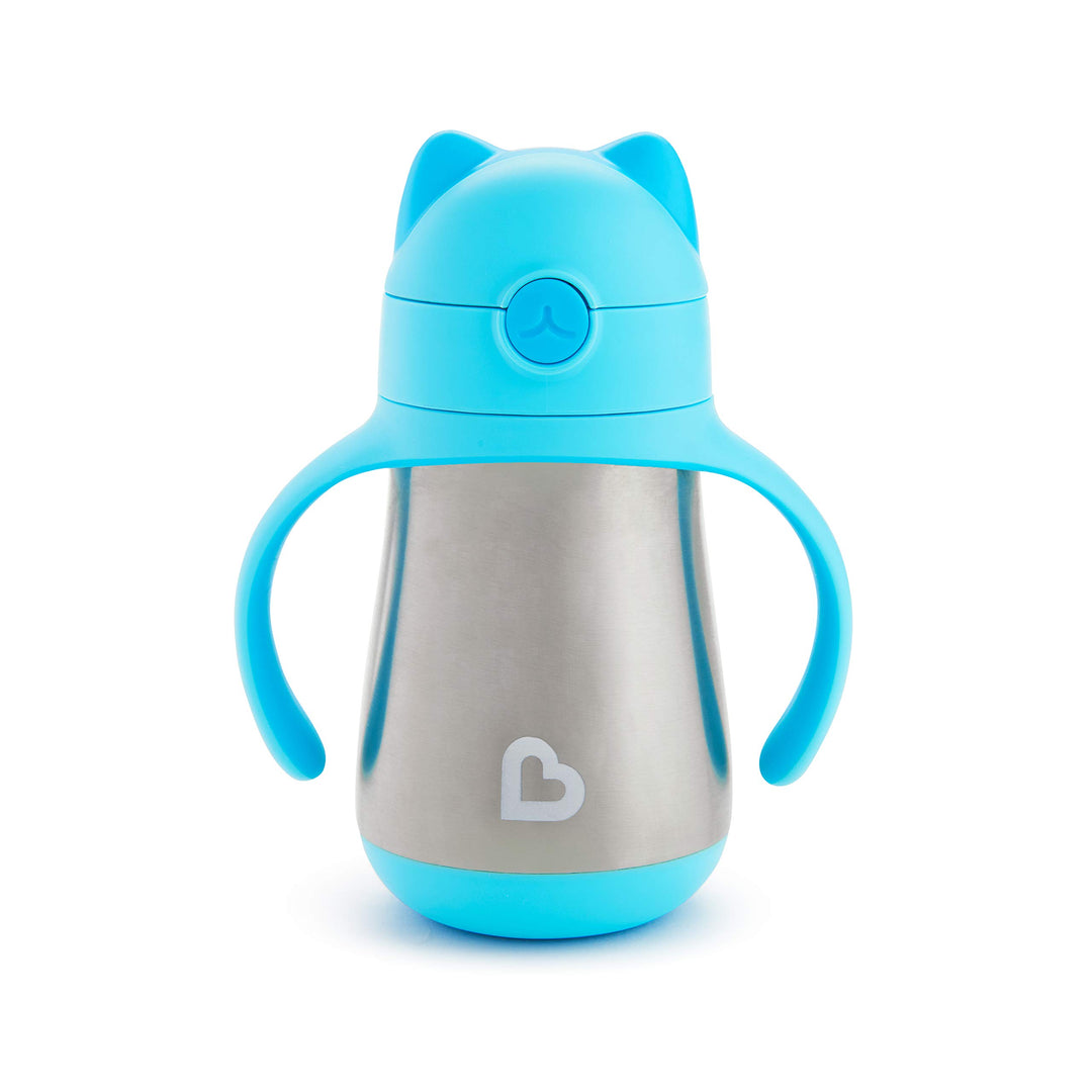 Munchkin Cool Cat Sippy Cup for Toddlers, Stainless Ste
