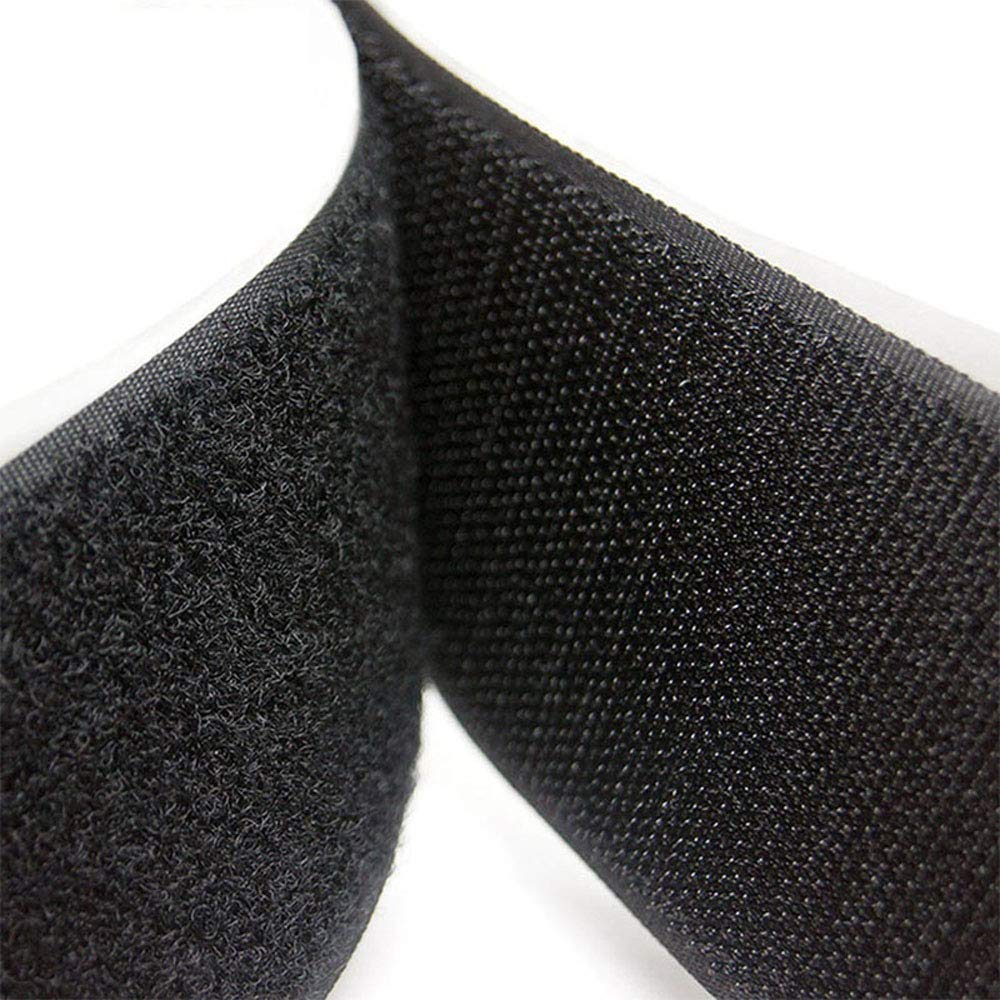 Hook and Loop Tape 3/4 Inch x 23 Feet Each Roll Heavy Duty Adhesive Industrial Strength Hook Loop Strip Mounting Tape for Indoor and Outdoor Black (HTB030)