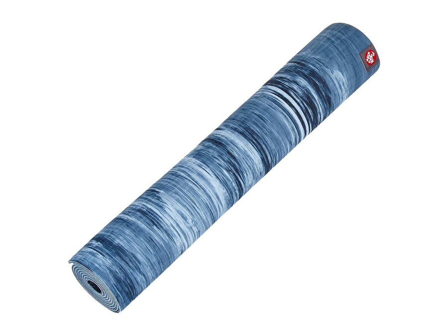 eKO Lite Yoga Mat - For Women and Men, Lightweight, Durable, Non Slip Grip, 4mm Thick, 71 Inch, Ebb Marbled Blue
