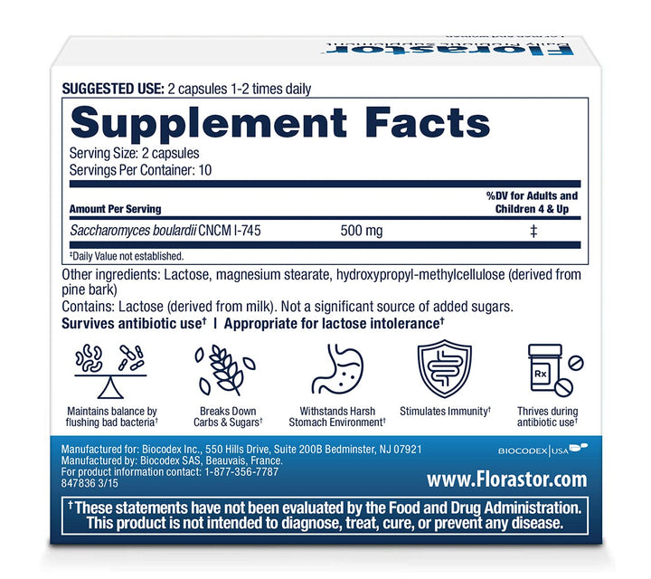Biocodex Probiotic Capsules, 20 Count