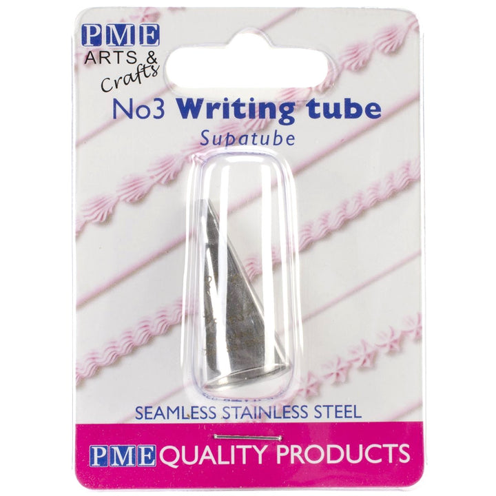 Writer No.3, Standard, Silver (ST3) Seamless Stainless Steel Supatube Decorating Tip, 3